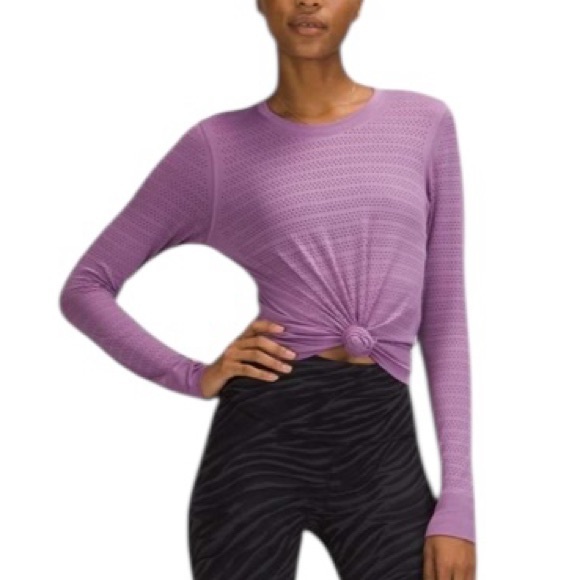 Lululemon Swiftly Breathe Long Sleeve
Shirt Wisteria Purple Measures Like 6 - Picture 3 of 7